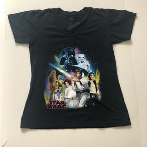 Star Wars Disney Graphic T- Shirt Small Black S